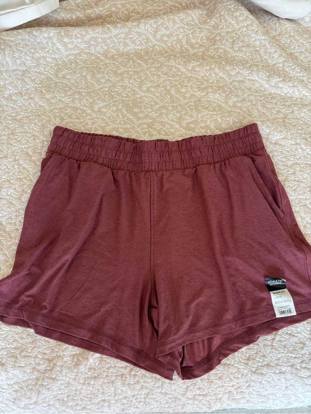 Athletic Works Maroon Women's Athletic Shorts